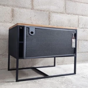 Mesa metálica negra